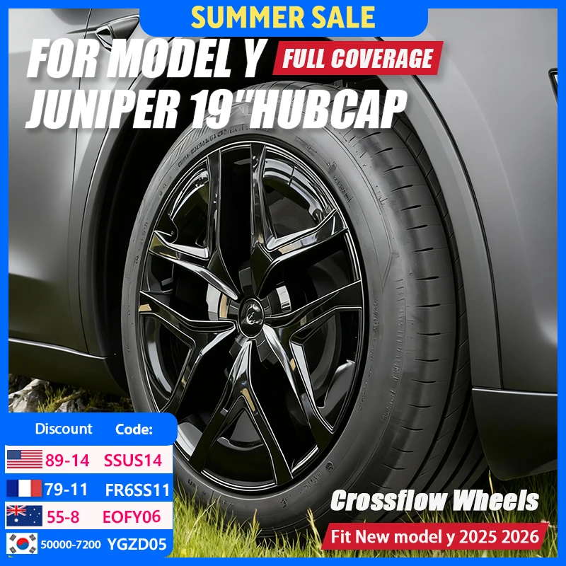 

4PCS HubCap for Tesla Model Y Juniper 19 Inch Performance Wheel Caps Automobile Wheel Hubcap Full Rim Cover Accessories 2025