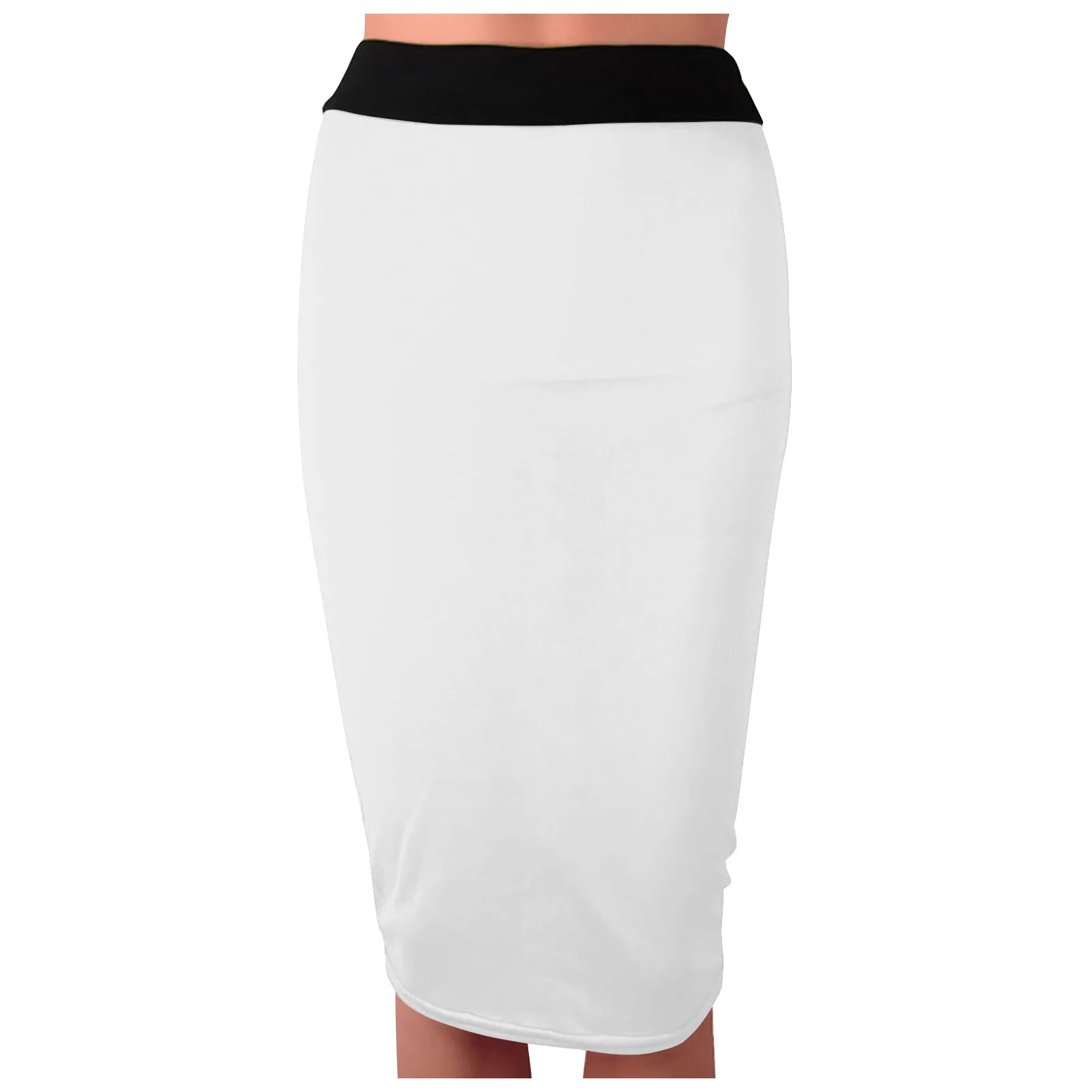 

All-matching Women's Sexy Skinny Pencil Skirt Ladies Hips Wrap High Waist Elastic Stretch Long Solid Leisure Pencil Skirts