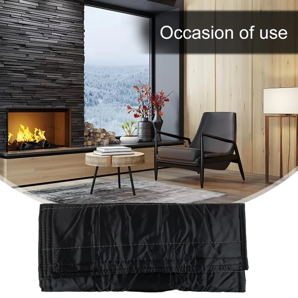 Fireproof Fiber Blanket Air Black39*32in/45*34in/51*39in Cooling Doors Fire Furnace Blocking Blanket Fireplaces