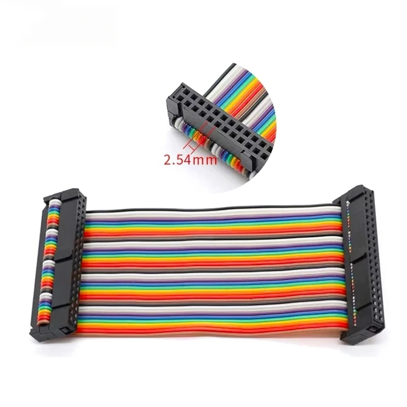 1PCS FC Rehearsal Line 2.54mm Double Female Connector Line In The Same Direction IDC Horn Seat Line LED Screen AVR 10p-64PIN
