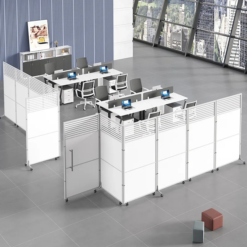 

Modern Design MDF Mobile Folding Screen for Office Partition Workshop Wall Factory Activity Hospital Gym Also for Hall Villa