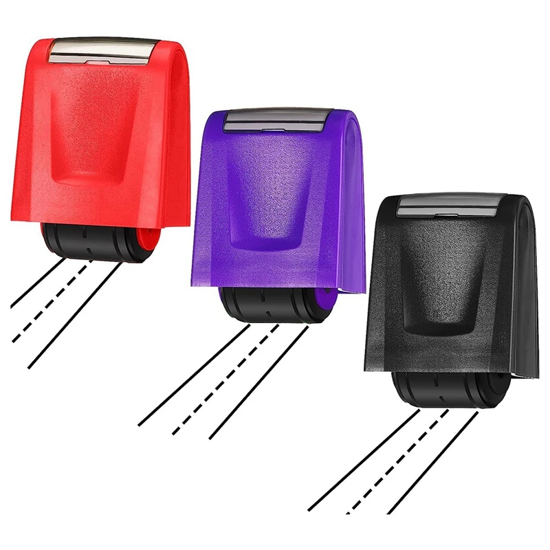 3 Pieces Dashed Handwriting Lines Practice Roller Stamp Self Inking Line Rolling Stamps