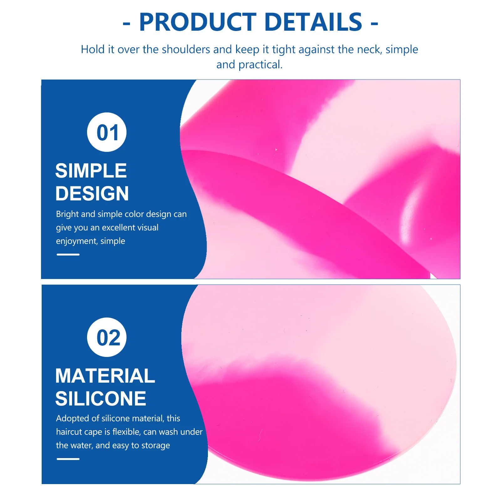 

Silicone Haircut Cape Easy Clean Hair Cutting Neck Wrap Hair Coloring Neck Shield Protective Salon Cape Silicone Haircut Collar