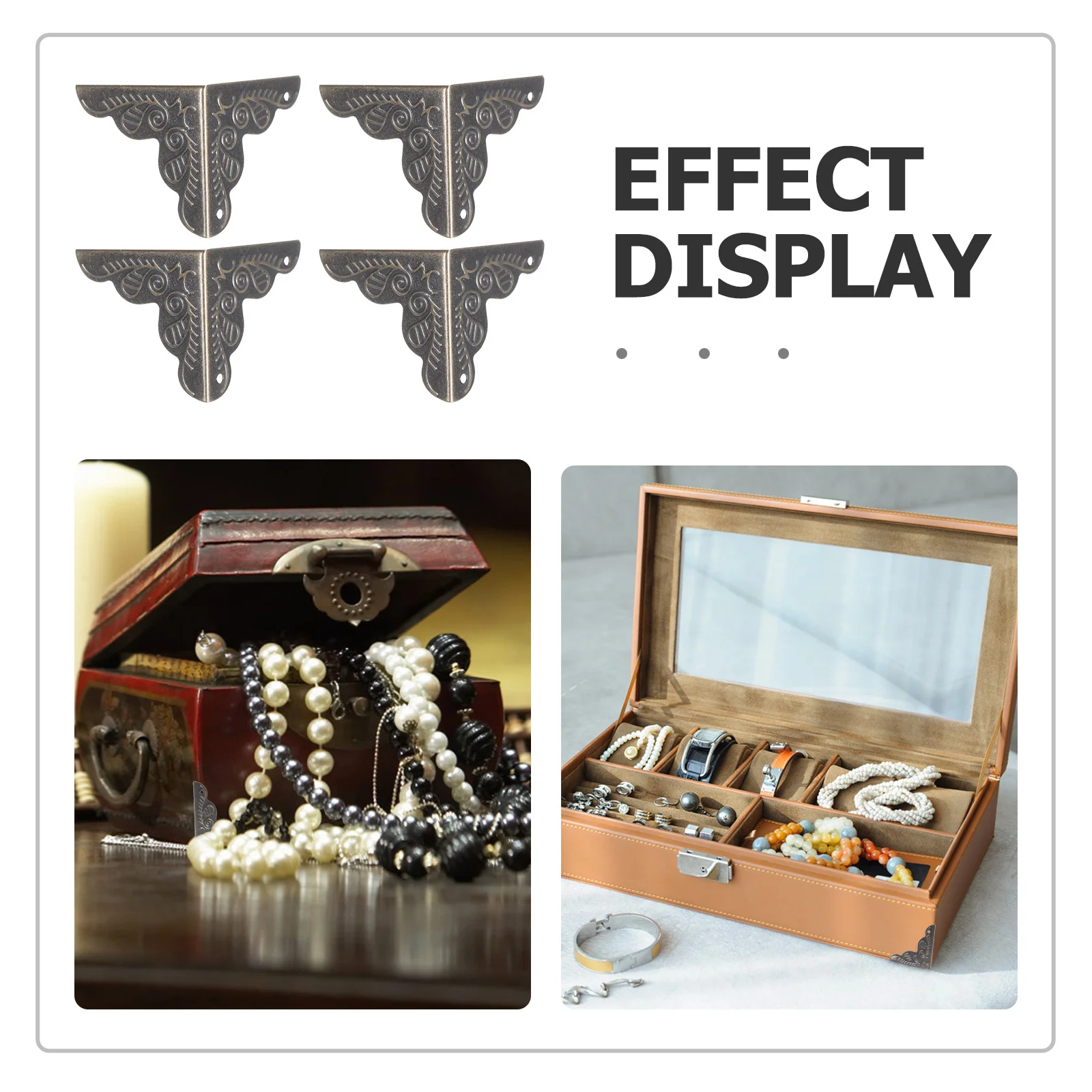 20 шт., угловые ограждения для металлической коробки, 25 мм, винтажные защитные края для деревянного футляра, защитные угловые бамперы для мебели, фурнитура