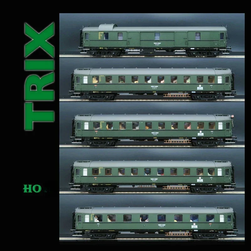 

Train Model TRIX HO 1/87 23388 DRG DRB with P Family Character Original Factory Lighting Second Generation Five-section Set