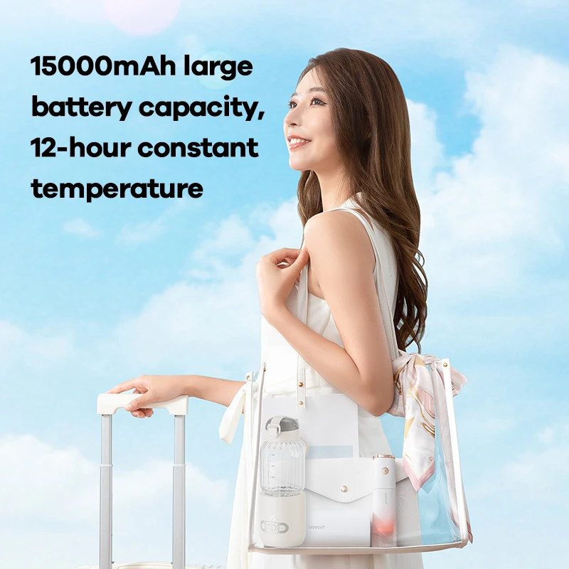 Portable Baby Milk Bottle Warmer 400ML USB Quick Charge 316 Food Grade Glass Outdoor Travel Electric Instant Baby Water Warmer