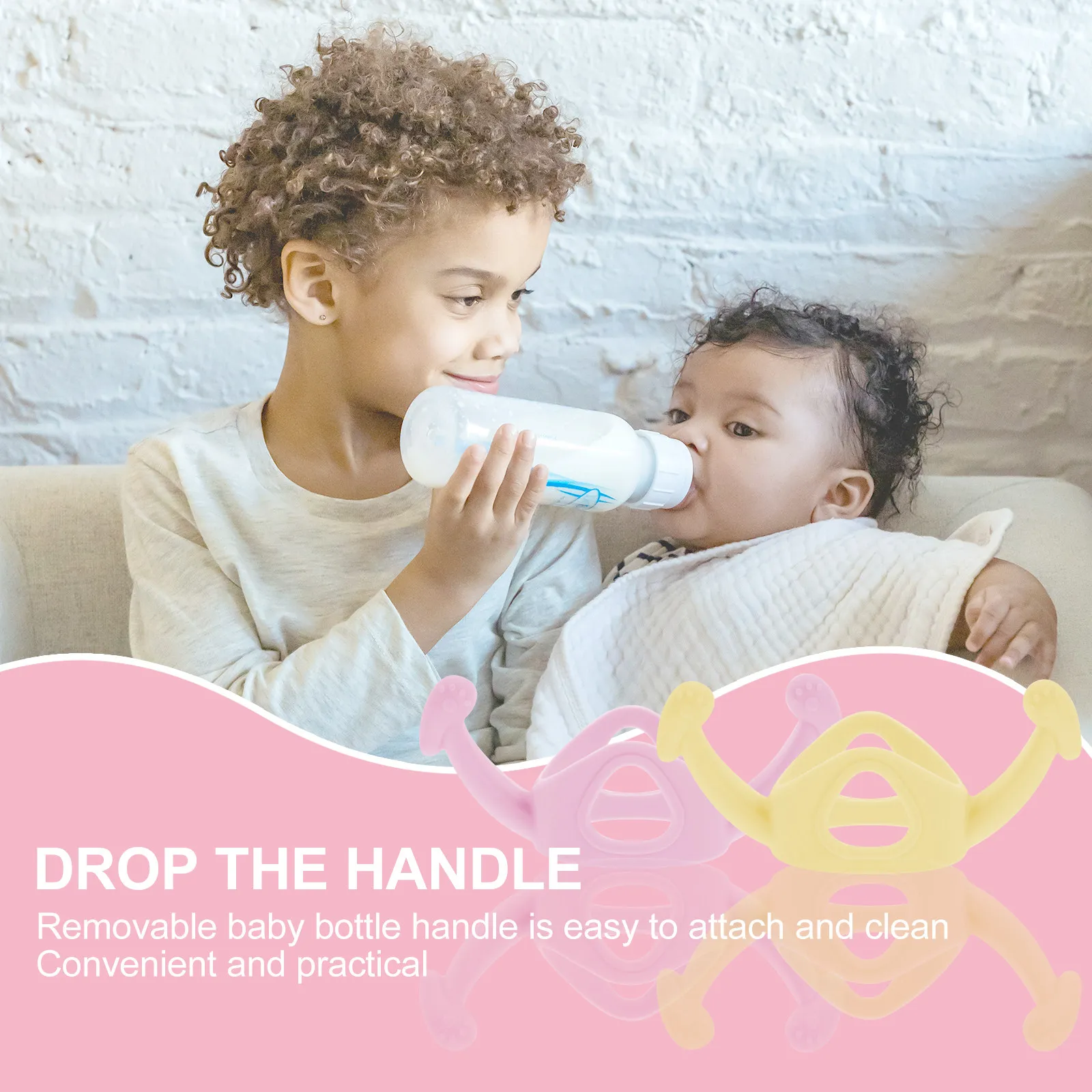 

5Pcs Premium Soft Silicone Milk Bottle Handle Ergonomic Feeding Bottle Holder for Easy No Smell Baby Supplies