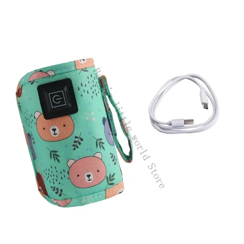 Bear Plan Baby Milk Bottle Toastier USB Rechargeable 3 Heat Grades Transportable Feeding Addition With Safe Fabric B2EB