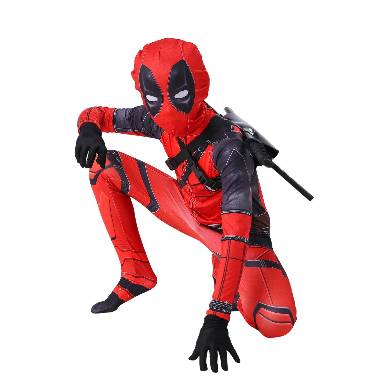 Kids Cosplay Costume Deadpool Children Bodysuit Jumpsuit Swords Suit Superhero Deadpool Child Costume Jumpsuit Halloween Costume image 5