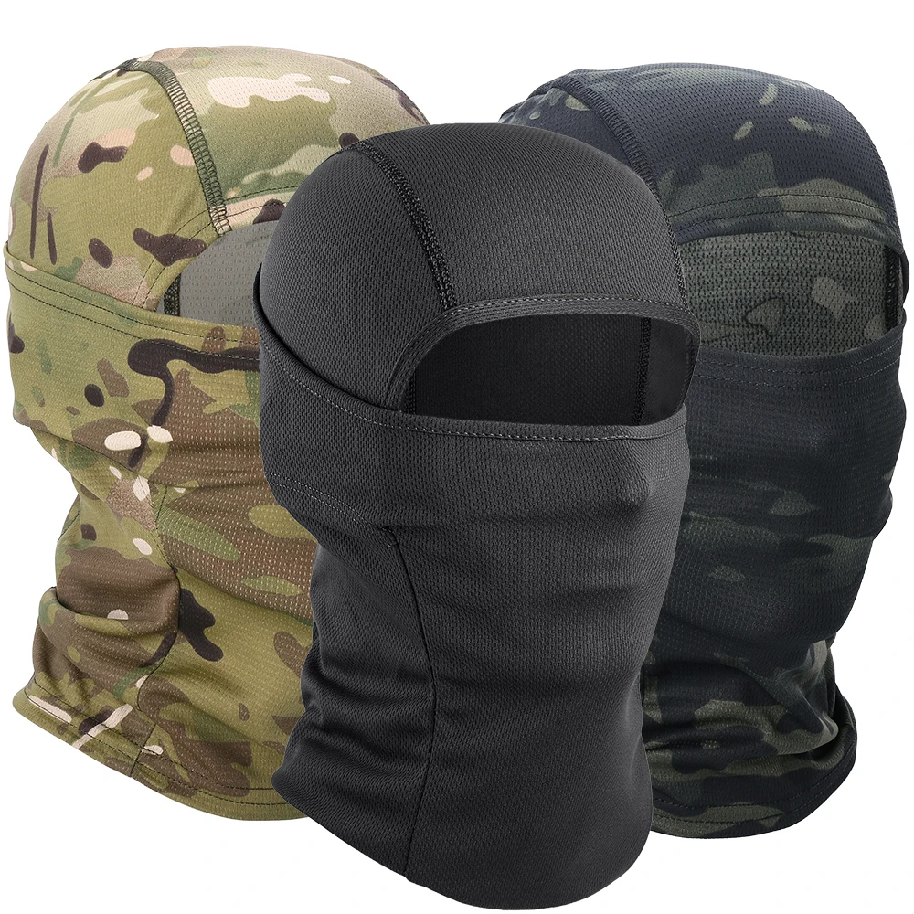 3PCS Schnell trocknende Balaclava Radfahren Volle Gesicht Abdeckung Atmungsaktive Masken Motorrad Haube Kappe Sport Wandern Winddicht Ski Hals Gamasche