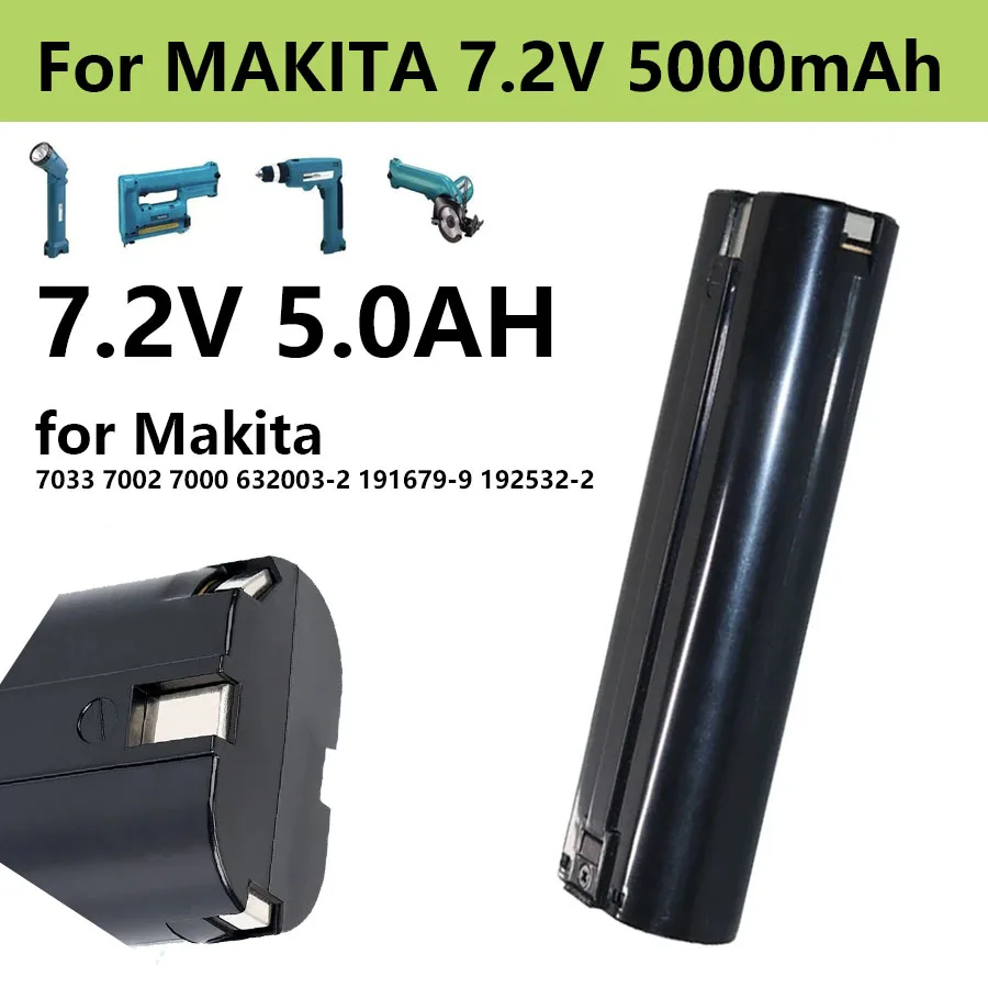 Suitable for MAKITA 7033 7002 7000 632003-2 191679-9 192532-2 cordless drilling tool battery 7.2V 5000mAh Powtree power battery