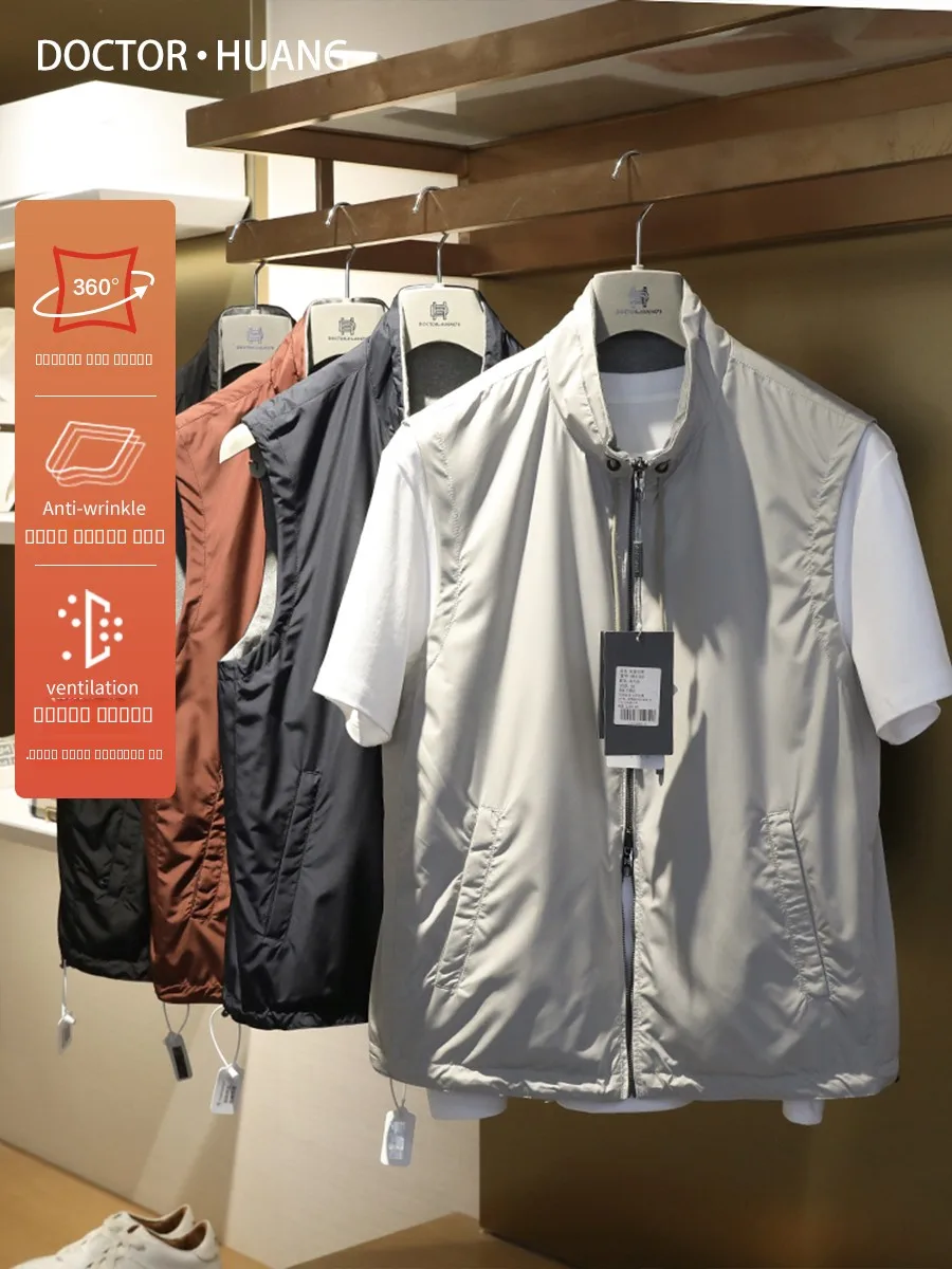 

Outdoor Double-Sided Men's Vest Casual Faionable Urban Sle Spring Autumn New Arrival Multi-ket Leisure Jaet