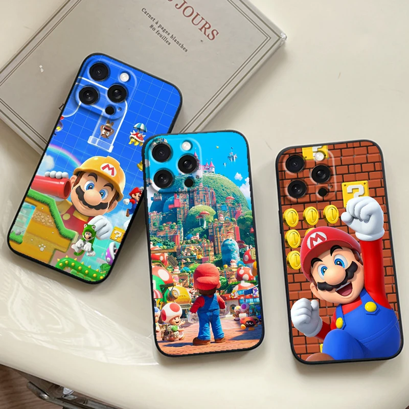 

Childhood M-Mario Brave Game For iPhone 15 14 13 12 11 XS XR X 8 7 SE Pro Max Plus Mini Black Soft Phone Case