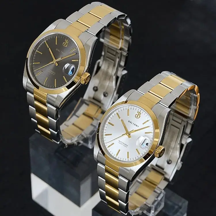 Baltany Men Automatic Watch 36mm Mechanical Wristwatch Sapphire Diver 10ATM Waterproof C3 Luminous NH35