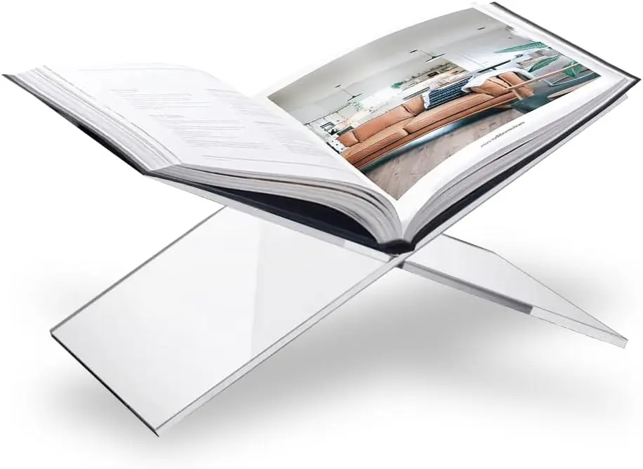 

Большая акриловая подставка для книг 11x6x5.2 дюйма - держатель для Корана, кулинарных книг, для журнального столика, кухни, домашнего декора