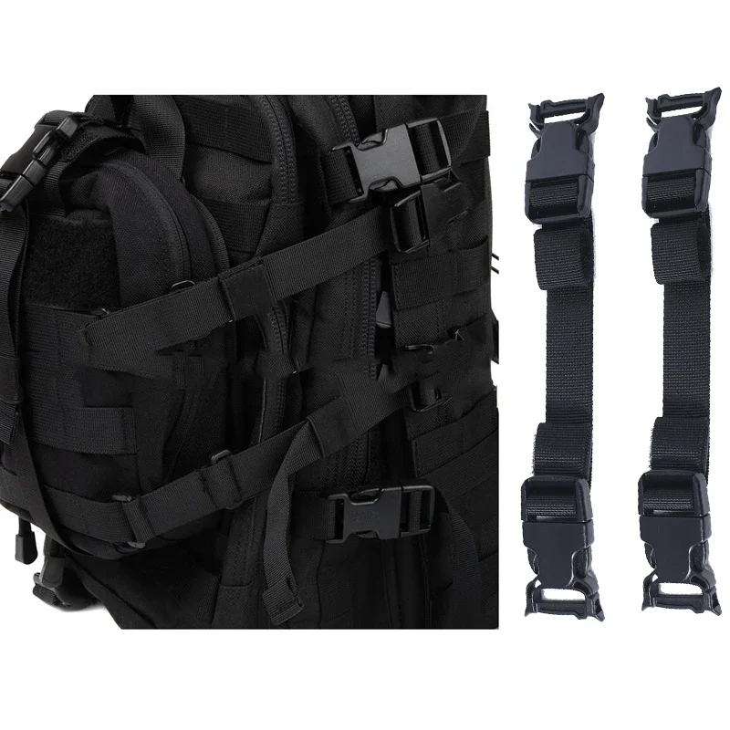 4pcs Molle System Webbing Straps Tactical Backpack Vest Adapter Belts Outdoor Sports Climbing Hiking Hunting Bags Chest Straps