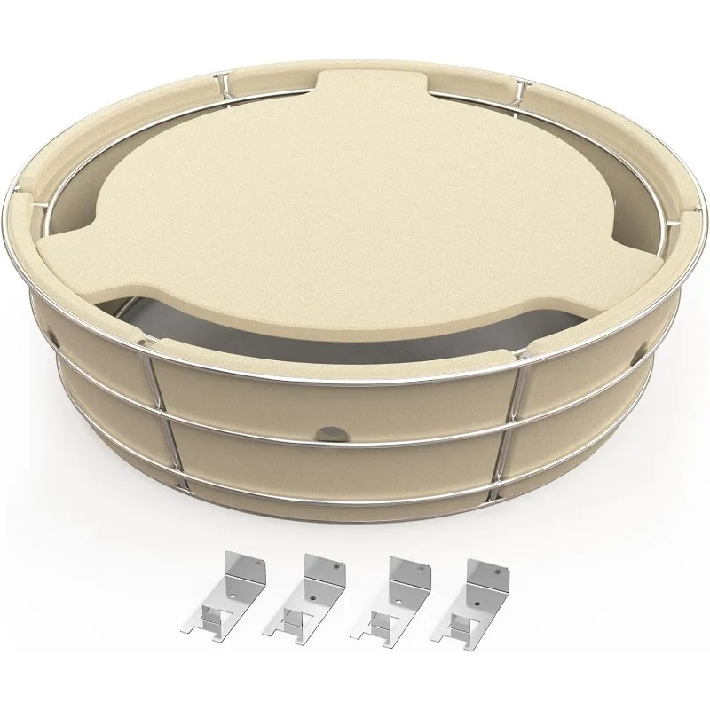 

Только огонь Корзина для угольного пепла из нержавеющей стали, набор угольного огня с теплоотражателем для чайника Weber, 22-дюймовые угольные грили