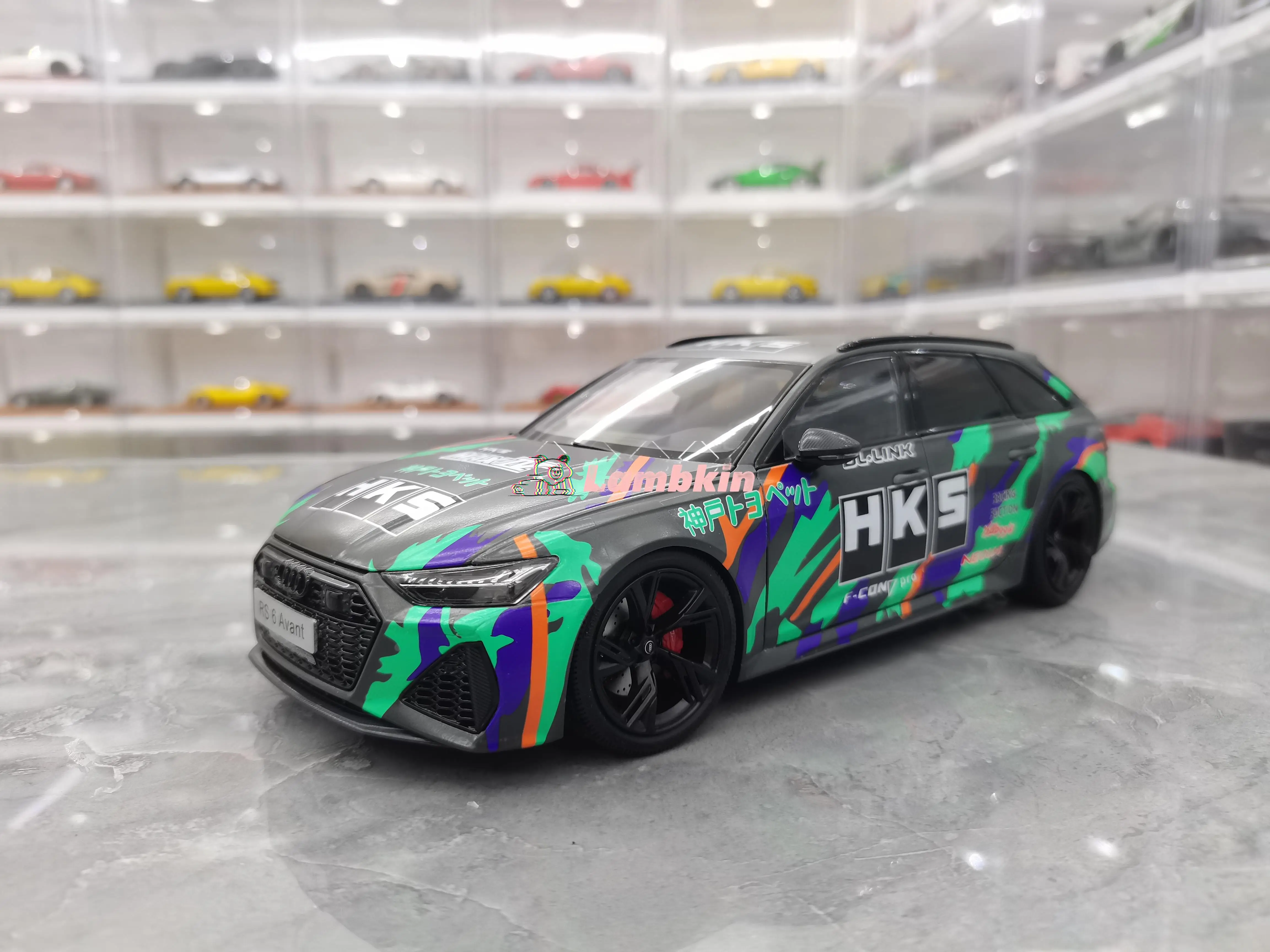 Kiloworks 1/18 2021 audi RS6 C8HKS Limited Edition Alloy Car Models Gifts Ornaments Openable