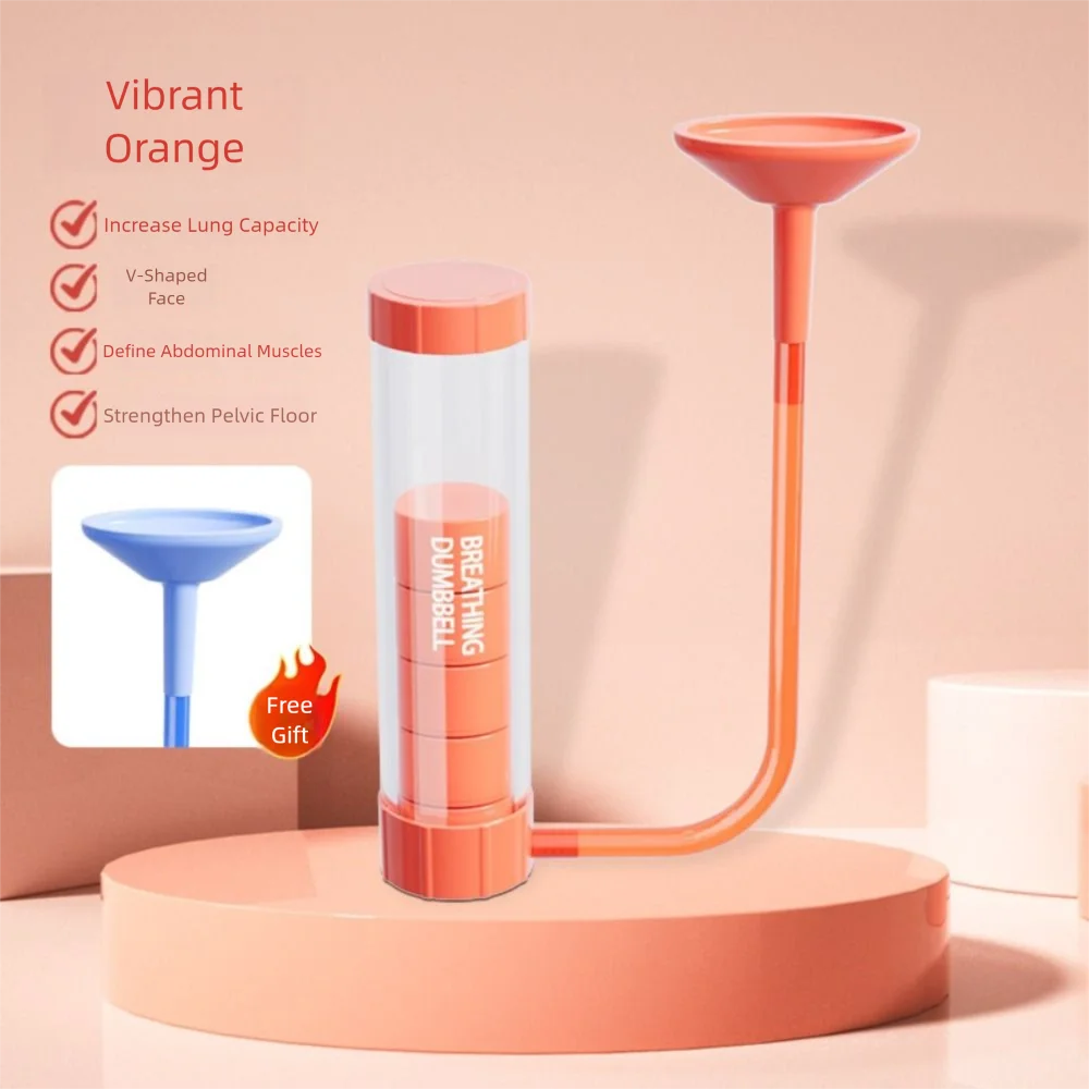 جهاز تدريب العضلات للتنفس، جهاز أقوى للرئتين، جهاز تدريب عضلات البطن قابل للتعديل، مجموعة واحدة من مدرب التنفس العميق الصحي