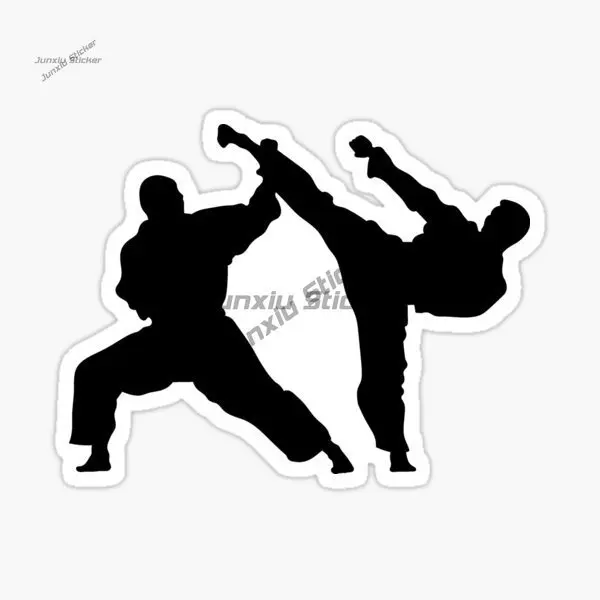 

Taekwondo Combat Boxing Creative PVC Car Stickers Accessories Bicycle Helmet Window Wall Decal Waterproof Decoration Accessories