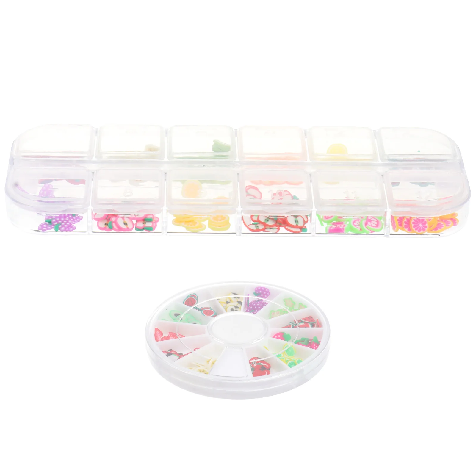 

24 Boxes Fruit Slice Nail Art Stickers DIY Manicure Decorations Vibrant Colors Shapes Long Lasting Durable Use Home Professional