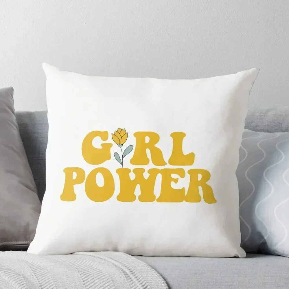 

GIRL POWER Throw Pillow Pillow Case Christmas luxury decor Cushions For Children Embroidered Cushion Cover pillow