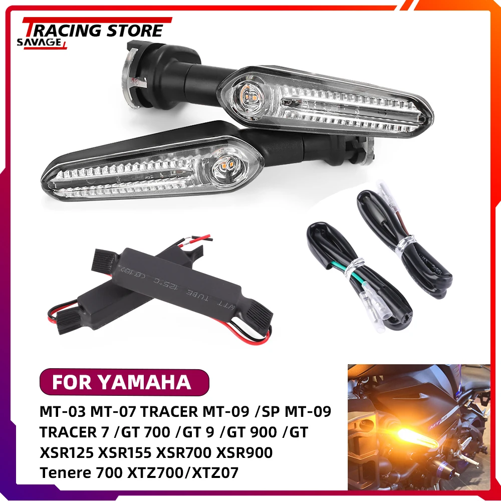 Flasher LED Turn Signal Light Indicator For Yamaha MT03 MT07 MT09 Tenere 700 XTZ700 XTZ07 XSR700 XSR900 Tracer 7 700 9 900 /GT