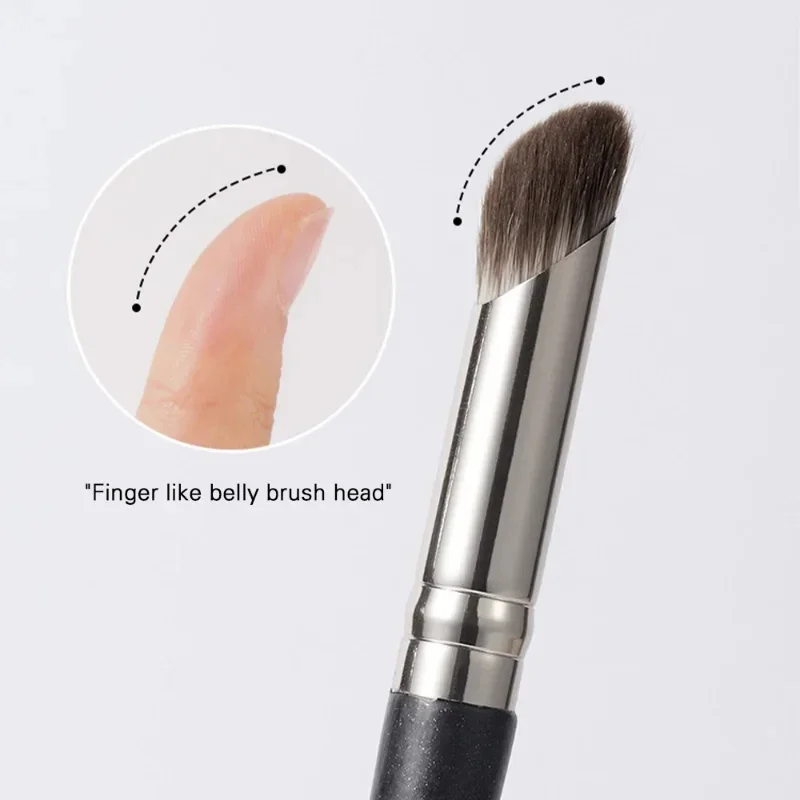 Heallor-Pinceaux de maquillage professionnels, couverture de tête de ventre de doigt, brosse de fond de teint de vaches foncées, brosse de correcteur cosmétique, beauté tative du visage