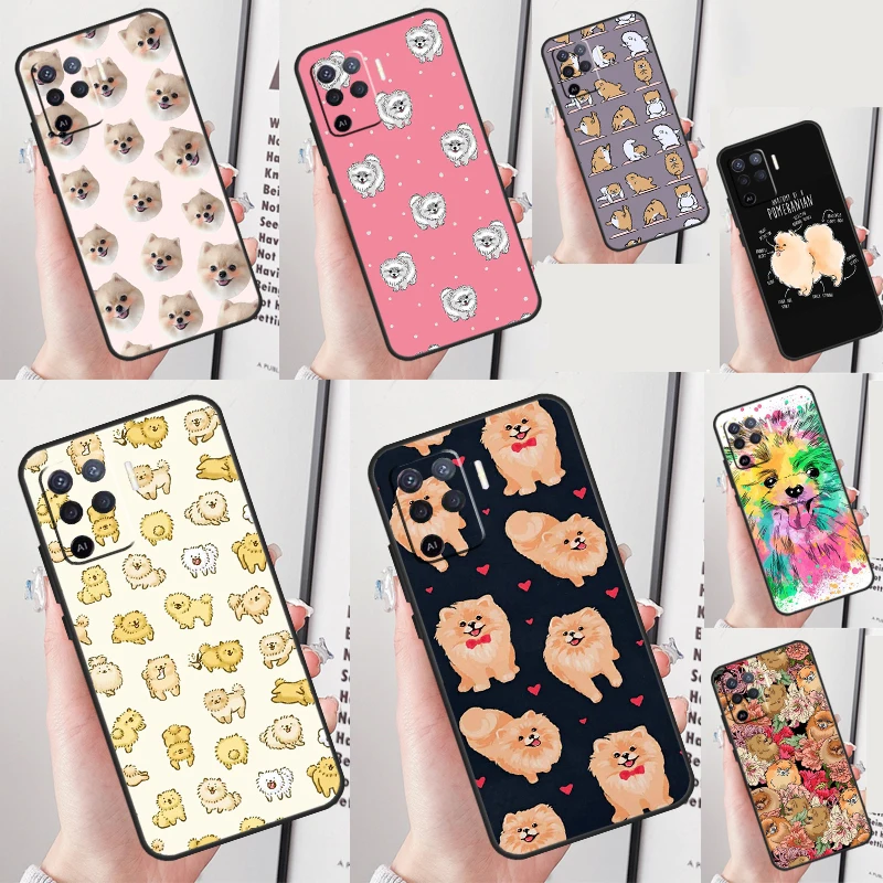 Pomeranian Dog Case For OPPO A57S A54S A96 A76 A16 A5 A9 A53 A15 A54 A74 A94 A78 A98 A17 A77 A52 A72 A93