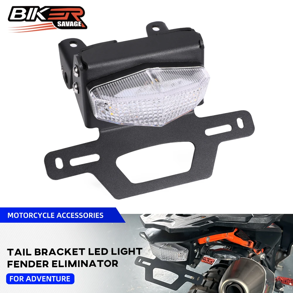 

2024 License Plate Holder For Adventure /R 790 890 Motorcycle Accessories Rear Tail Bracket LED Tail Light Fender Eliminator Kit