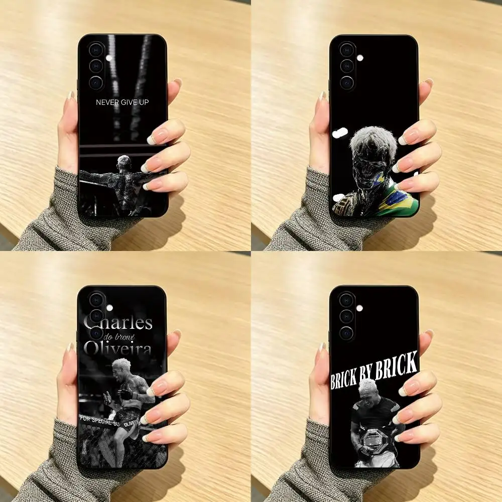 Boxing C-Charles Oliveira Phone Case For Samsung Galaxy A73,A72,A71,A70,A53,A52,A51,Soft Silicone Black Cover