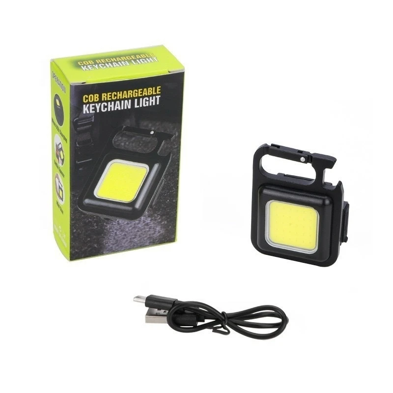 Portable LED Outdoor Camping New Mini Keychain Work Light Rechargeable Strong Beam Flashlight