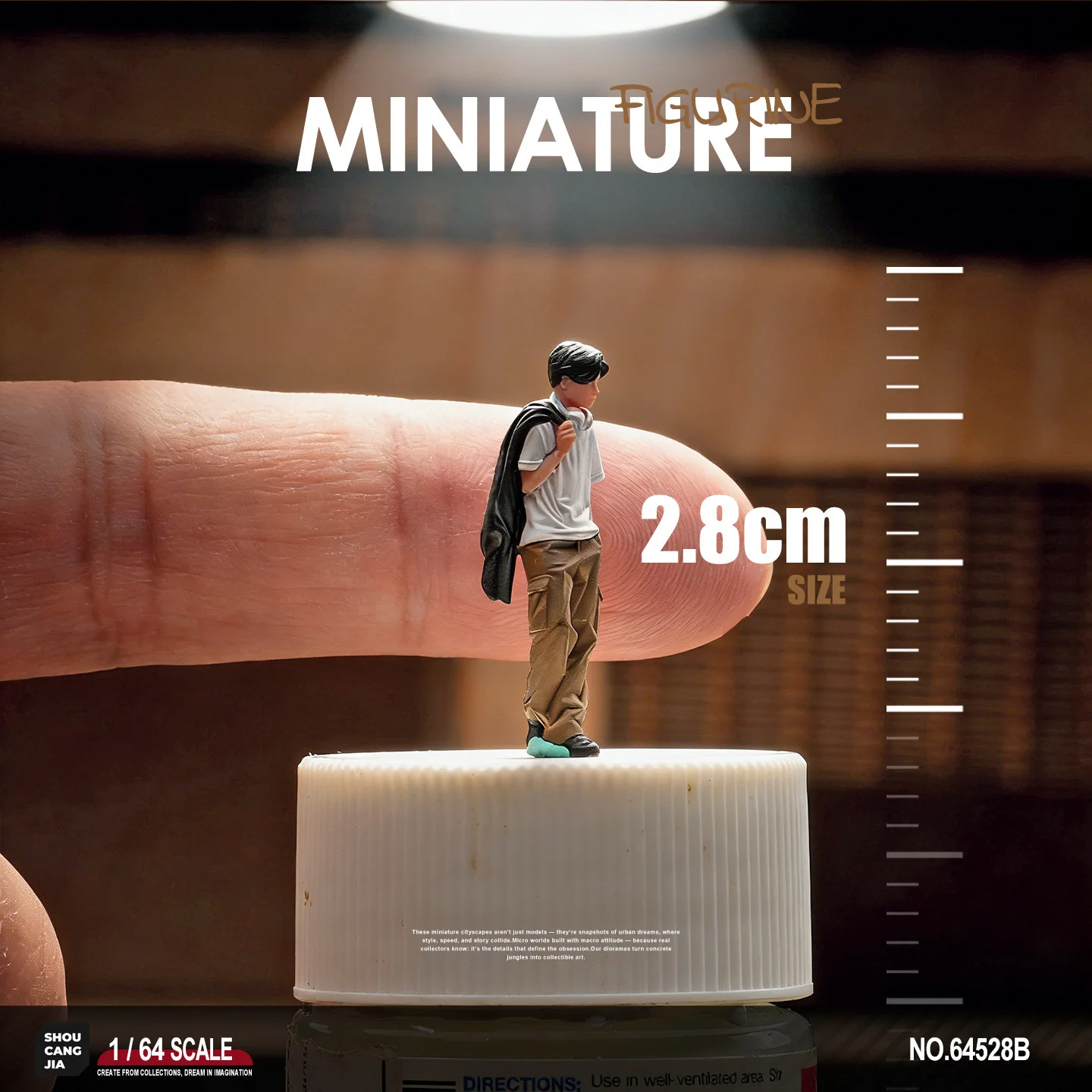 1 64 Scale Coffee Coat Trendy Male Mini Resin Figure Diorama Match 3D Color Print Figure Desktop Decor Mini Photography Prop view 4