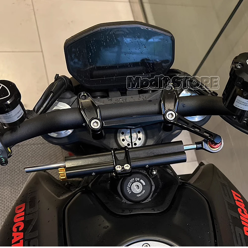 New Motorcycle Steering Stabilizer Damper and Bracket Kit Mount Support For Ducati Monster 950 Monster937 2021 2022 2023