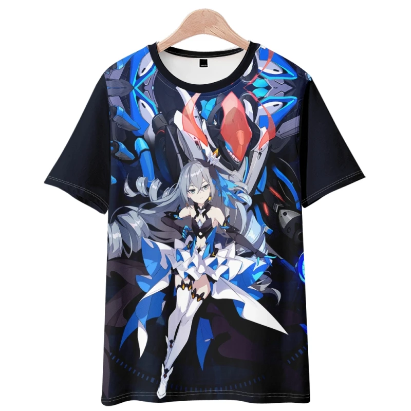 

Broken Three Clothes Short Sleeve T-shirt Blonia Alicia Runhua Anime Surrounding Ins Pain Clothing Summer Loose Fit