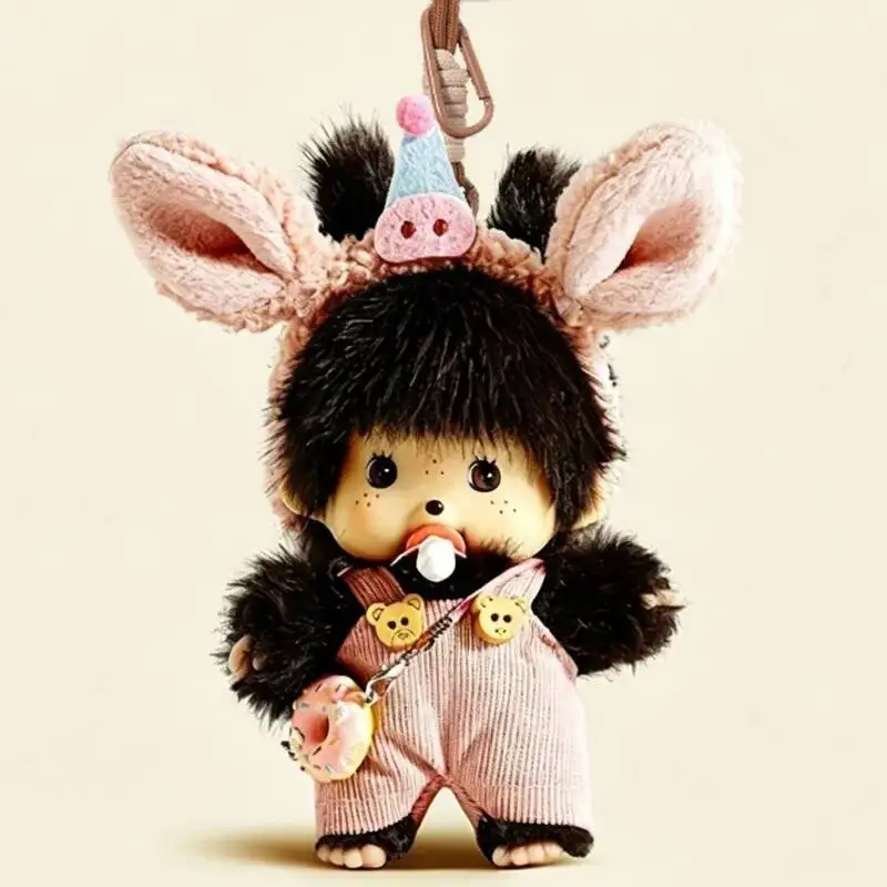 New Cute Plush Doll Keychain With Camera Accessory Cartoon Stuffed Toy Bag Charm For Backpack Decoration Gift For Kid And Adults