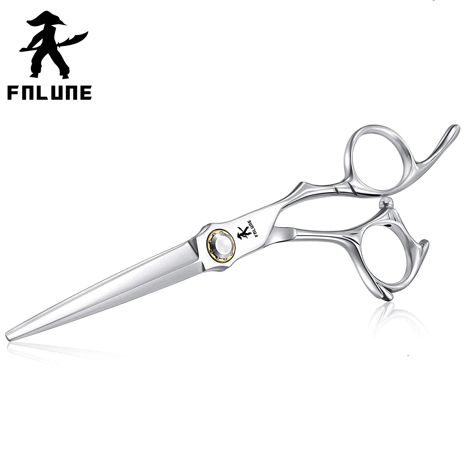 FnLune 6.0 VG-10 Professional Hair Salon Scissors Cut Barber Tools Haircut Thinning Shear Hairdressing Scissors Swiss Bearing