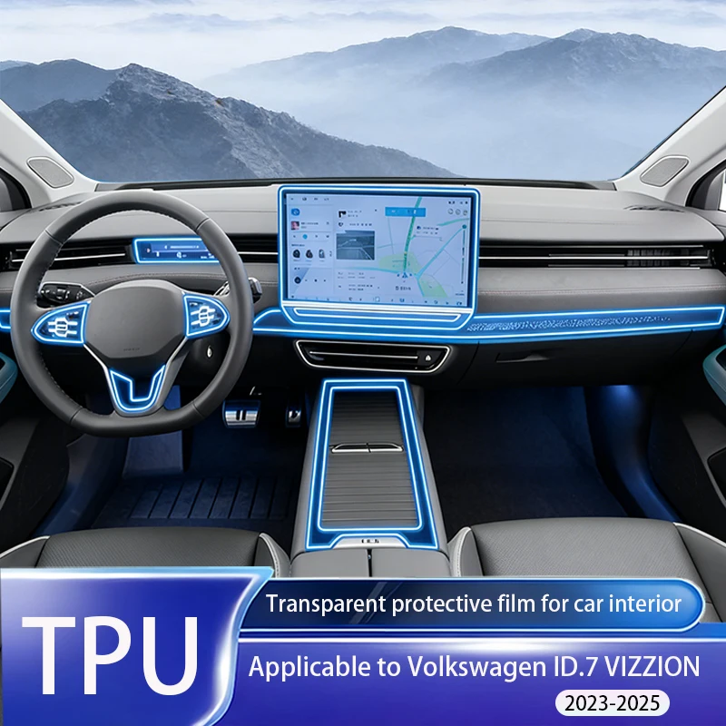 

Transparent and scratch-resistant TPU protective film for instrument panel navigation of Volkswagen ID.7 VIZZION 2023-2025 model
