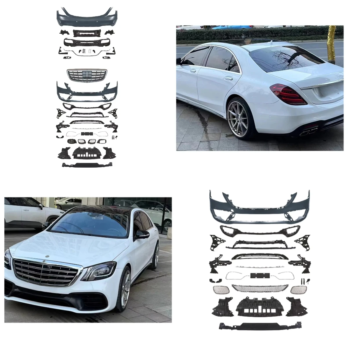 

Stlf High-quality For Mercedess Benzs S-level W222 (18-20) Upgraded AMGs Kit Front And Rear Bumpers Hood Side Skirts Rear Lip