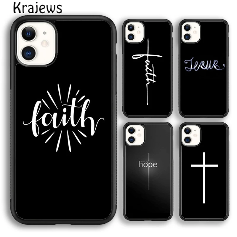 Krajews Faith Christian Religious Jesus Phone Case Cover For iPhone 16 15 14 plus XS XR 11 12 mini 13 pro max Fundas