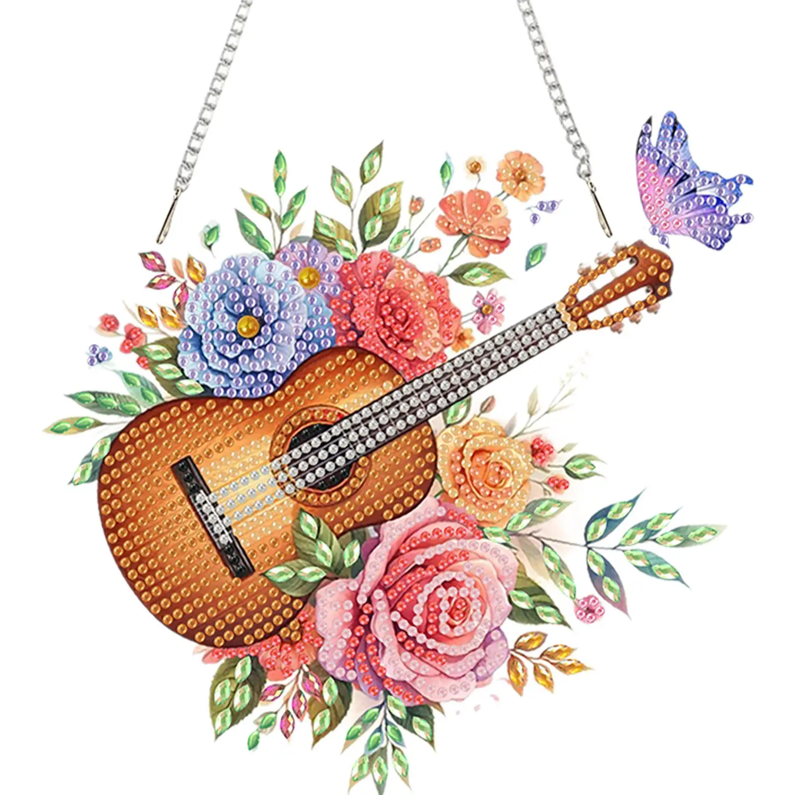 

Acrylic 2D Flat DIY Flower Cup Cat Hanging Diamond Art Kits Wall Door Decoration