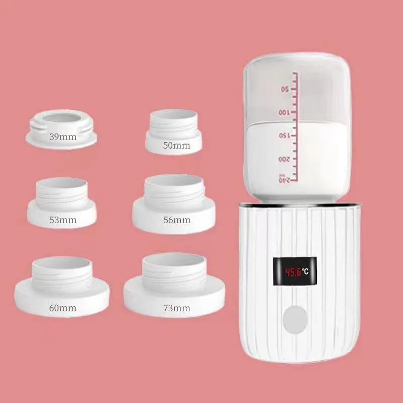 Pemanas Botol Susu Bayi Portabel Nirkabel, Penghangat & Pencair Susu, 4 Tingkat, Baterai Internal 6000mAh