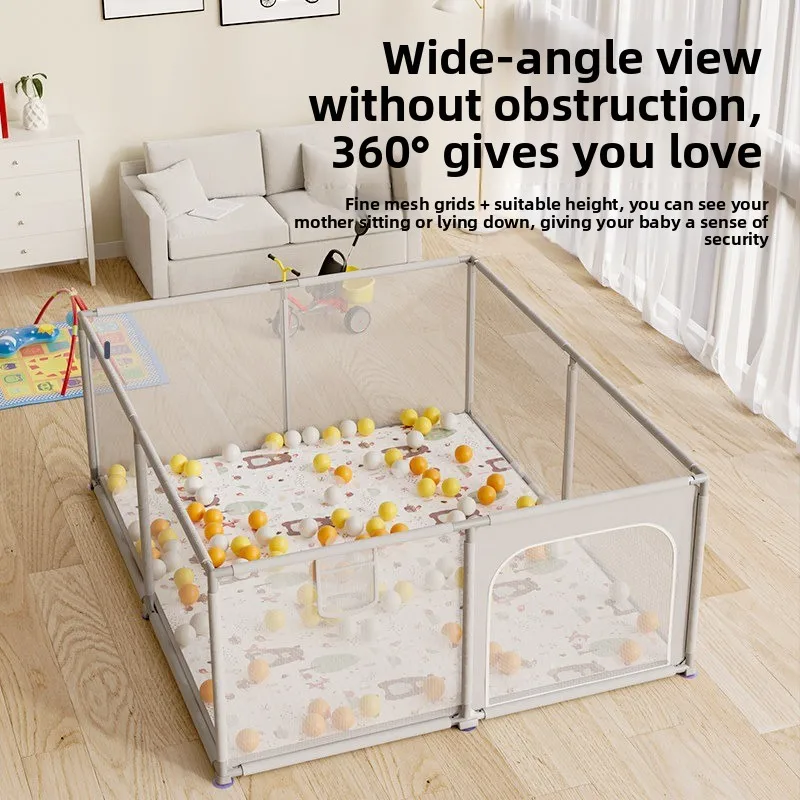 Baby game fence indoor home baby children crawling mat guardrail toddler safety guardrail bed and ground dual-purpose