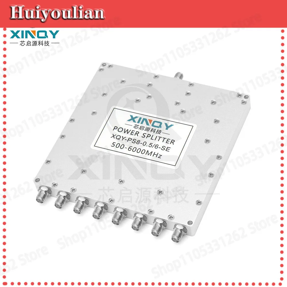 8 Way SMA Microstrip Power Divider Combiner 0.5 to 6GHz for WiFi 2.4G 5.8G MIMO 8 Channel Dark Chamber Production Test