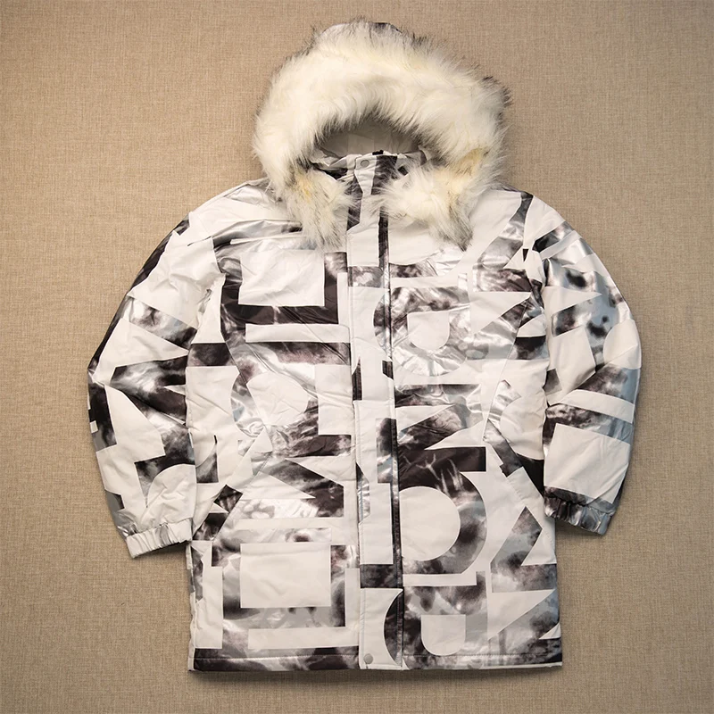 

Утепленная мужская куртка с меховым воротником для зимы, теплая, защита от холода, рабочая одежда, модная городская стильная верхняя одежда с длинными рукавами