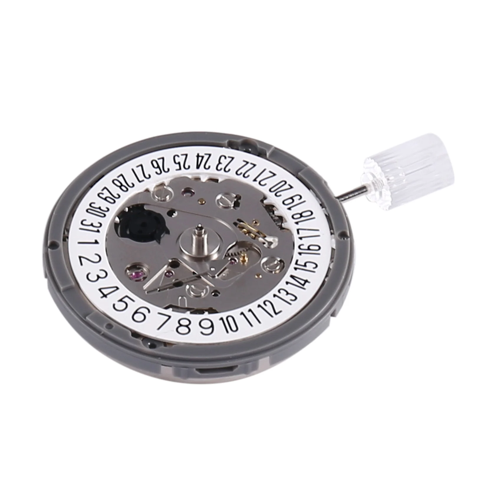 AB33-24 Jewels Watch Movement Automatic Mechanical Watch Movement 21600Bph Black Date Window Watch Movement