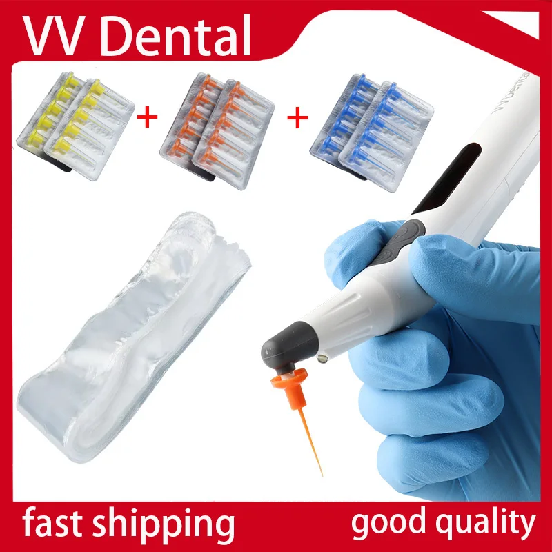 

Dental Sonic Endo Irrigator Activator for Root Canal Cleaning Display Screen 50pcs Disposable Protective Cover+ 30pcs Tips