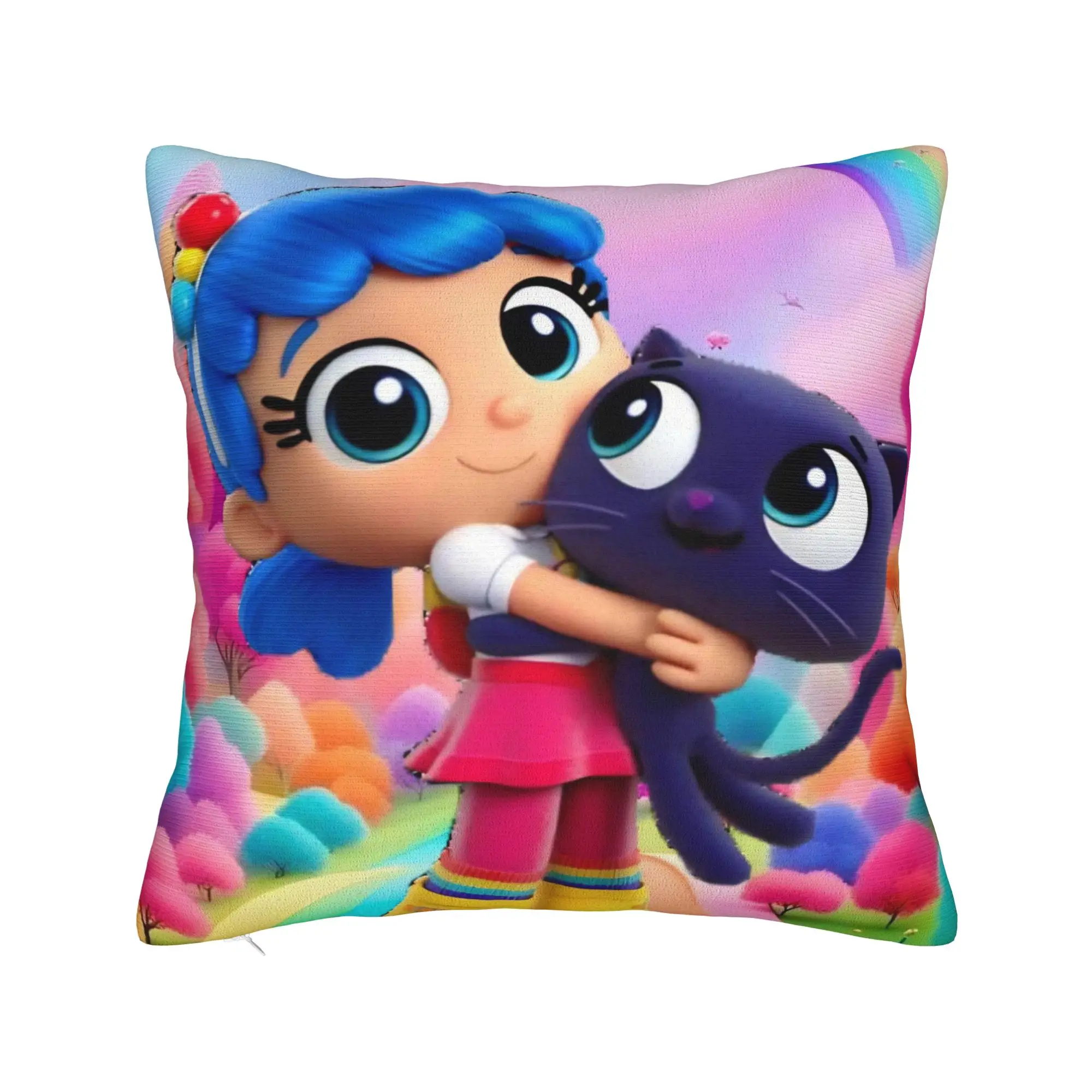 True Rainbows Kingdoms Cartoon Pillowcase Polyester Cushion Cover Decorative  Pillow Case Cover Seat Zipper 45X45cm