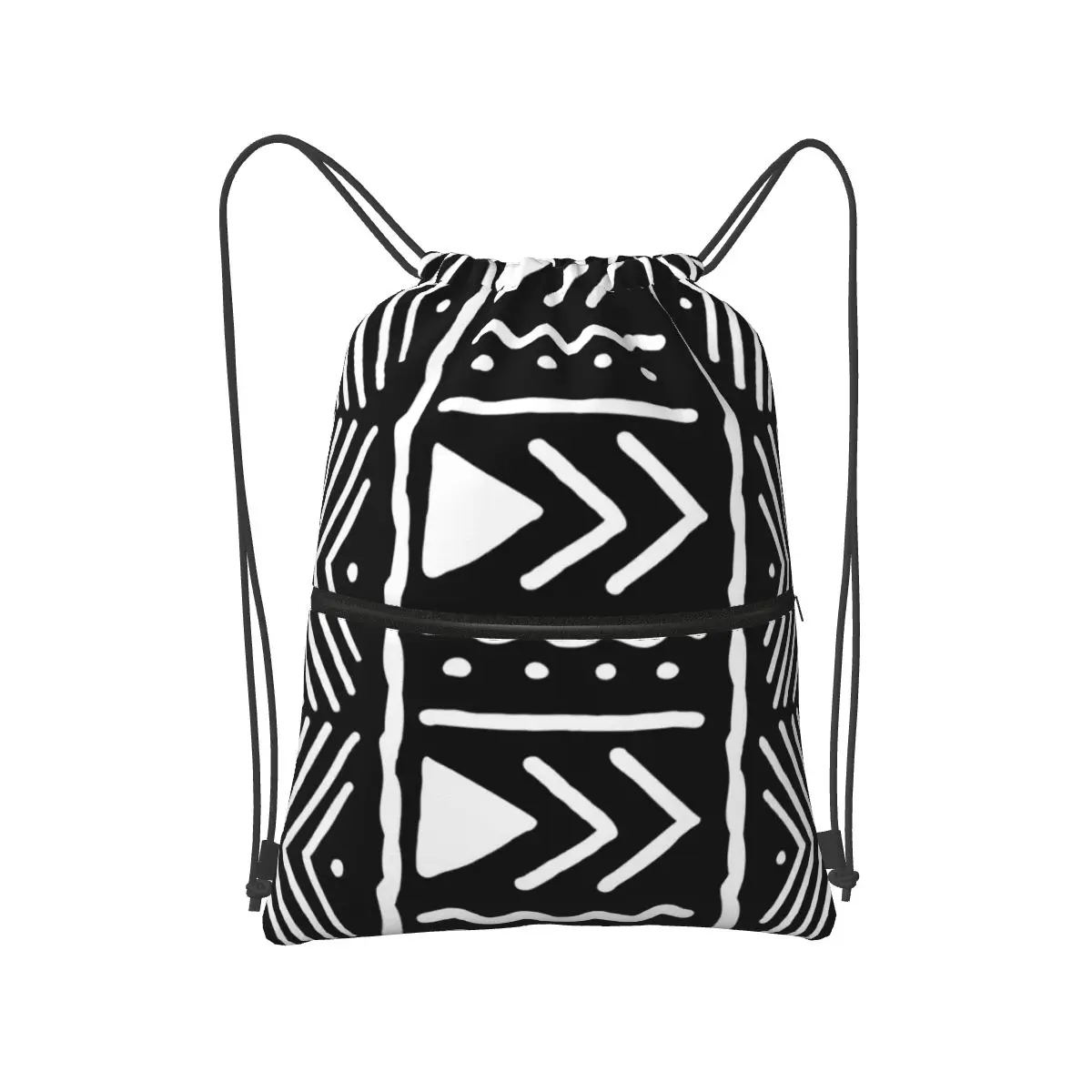 

Черно-белые рюкзаки с африканским племенным узором Богалона, карманные спортивные сумки на шнурке, сумки для книг для мужчин и женщин, студентов