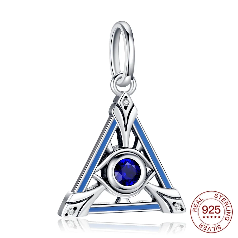 Neuer Feiertags-Charm, Original Triangle Eyes, S925-Sterlingsilber, Perle für Armbänder, DIY für Damen, Feiertagsschmuck, Liebesgeschenk